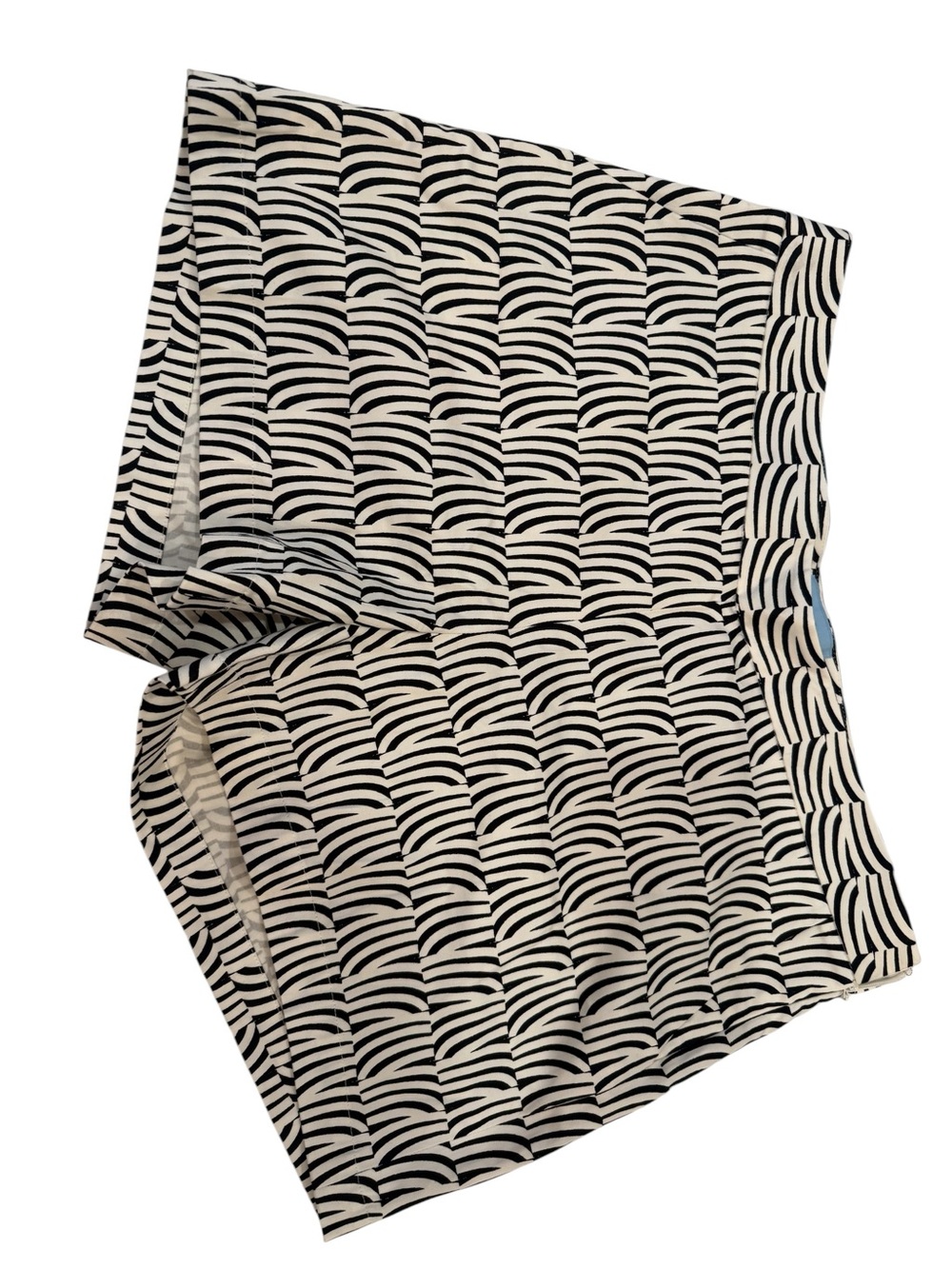 CeCe Black and White Geometric Dress Shorts